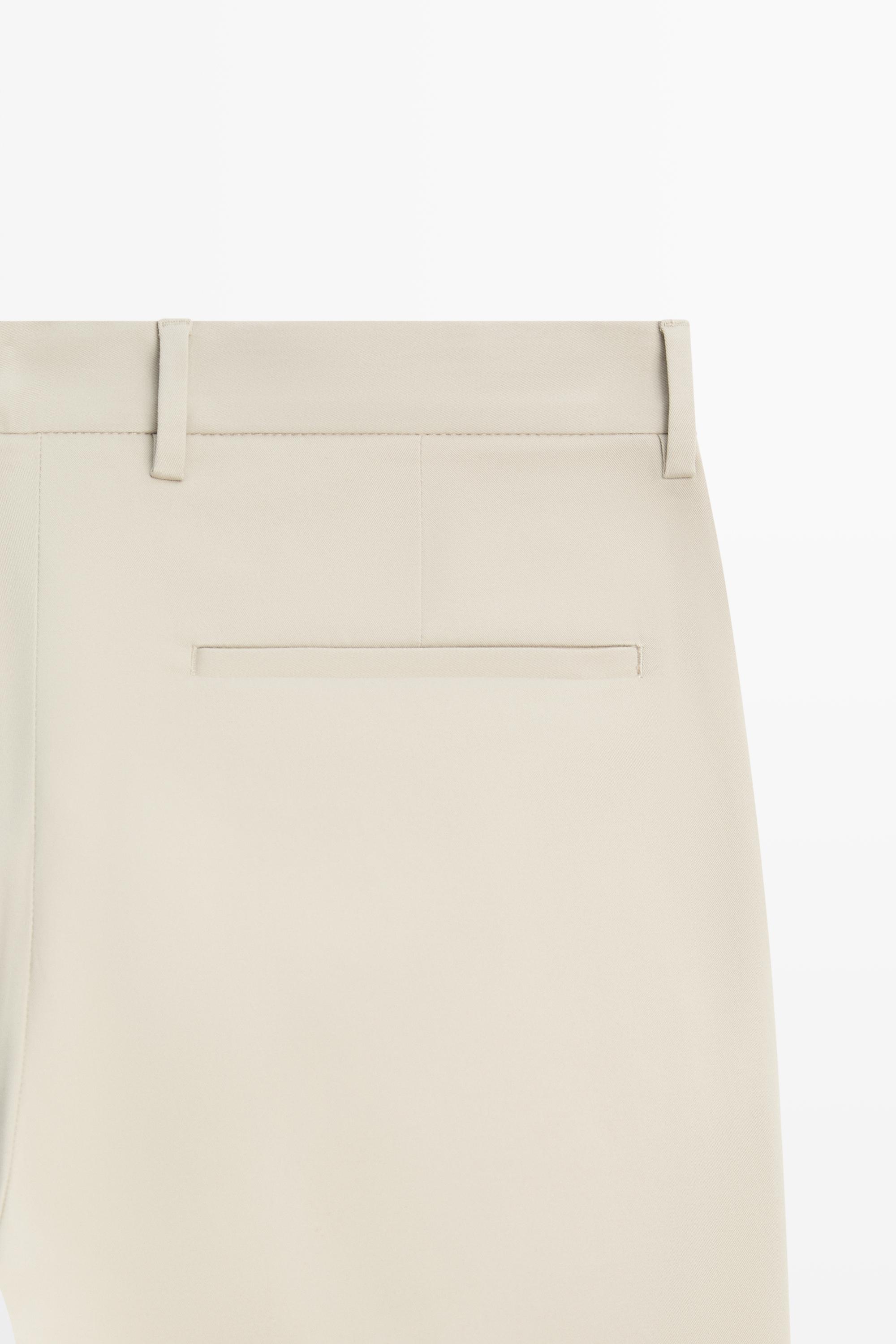 Cotton blend slim fit pants